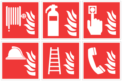 Emergency fire signage
